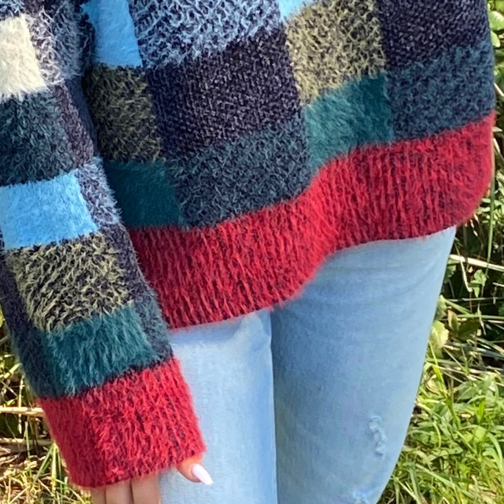 Design Lab L&T Colorful Heavyweight Fuzzy Sweater - image 2